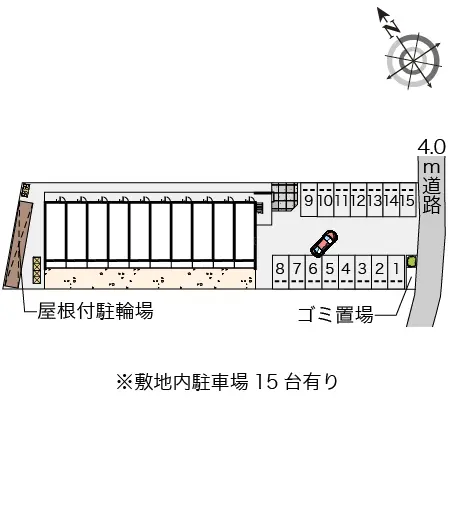 ★手数料０円★かすみがうら市稲吉１丁目 月極駐車場